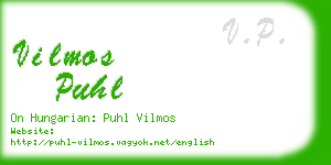 vilmos puhl business card